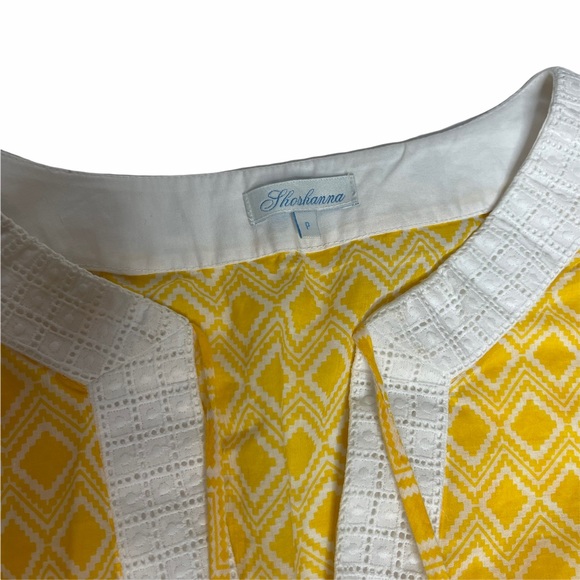 ShoshAnna Yellow/White Geometric Tunic CoverUp - Picture 13 of 15